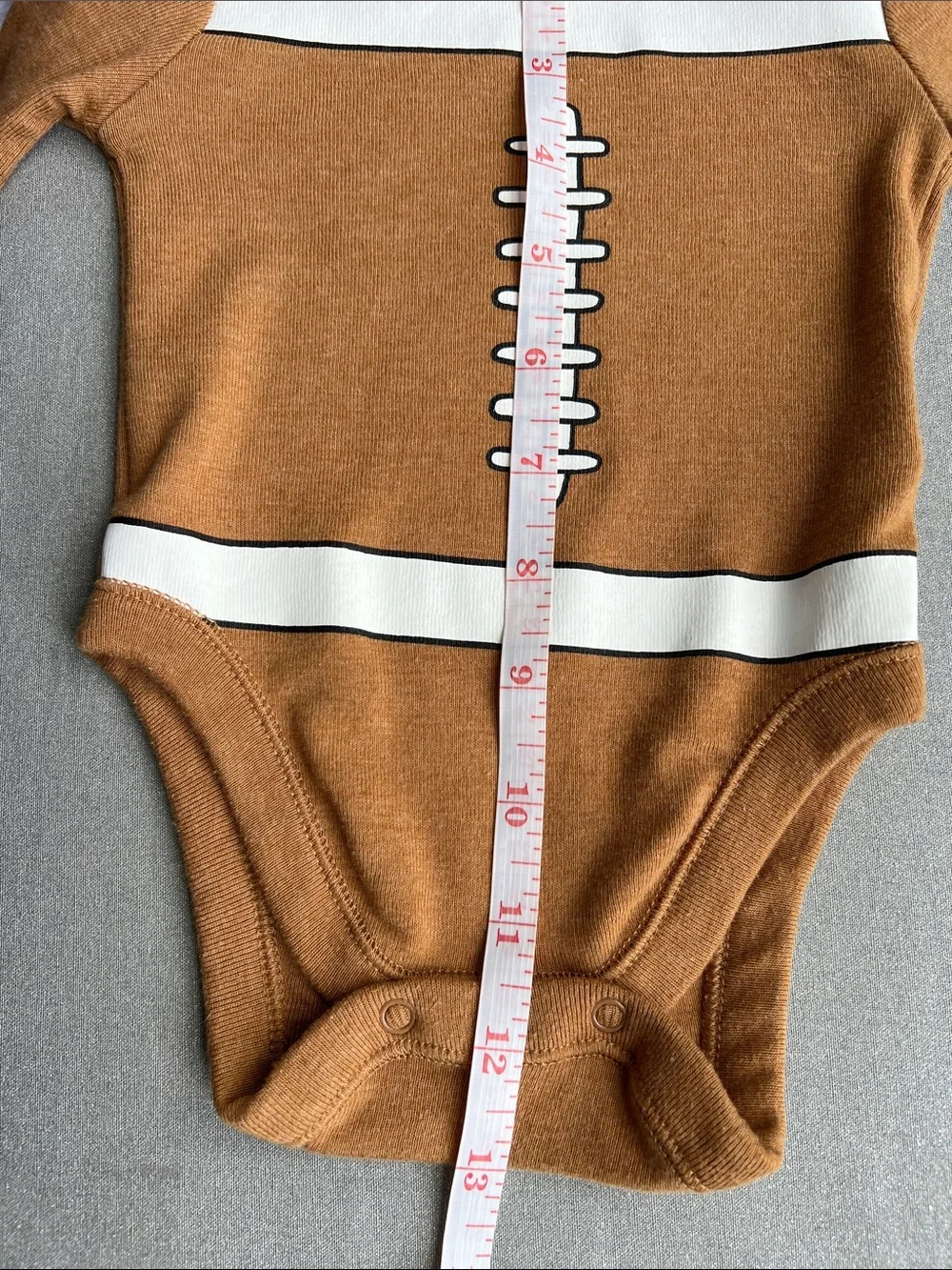 Old Navy | Brown Football-Print Baby One-Piece Bodysuit Size 0-3 Months